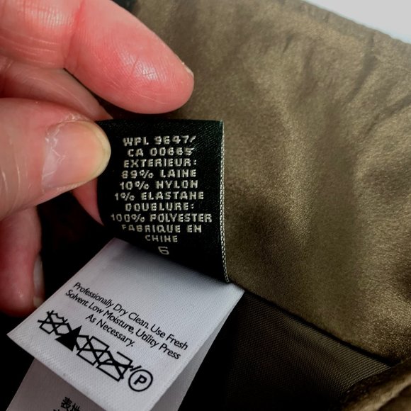 Eddie Bauer Womens Skirt Size 6 Wool Blend Brown Houndstooth Paneled - Picture 4 of 8